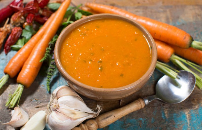 Carrot Soup with Harissa